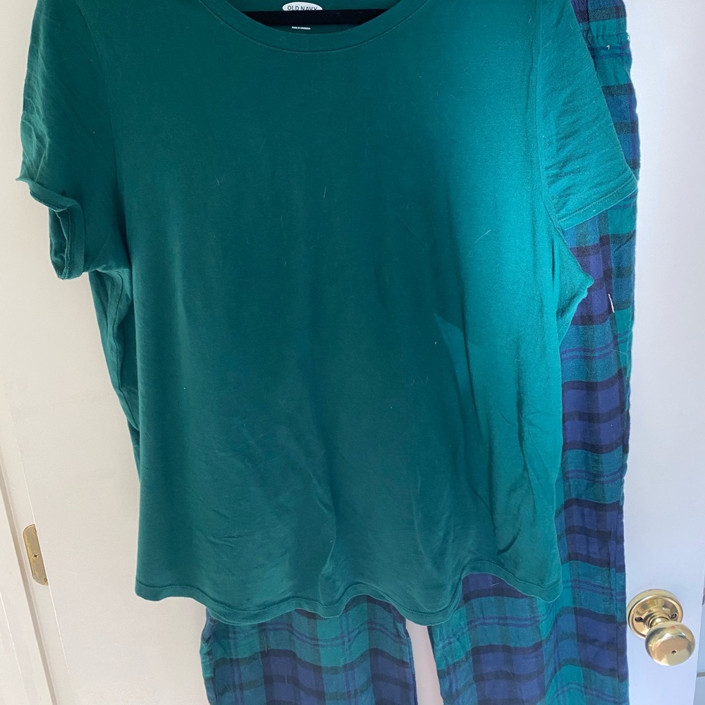 OLD NAVY | Matching Green and Blue Pajama Set